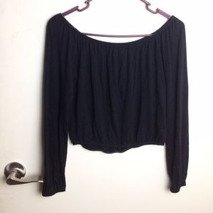 COPY - H&M Off-The-Shoulder Black Top